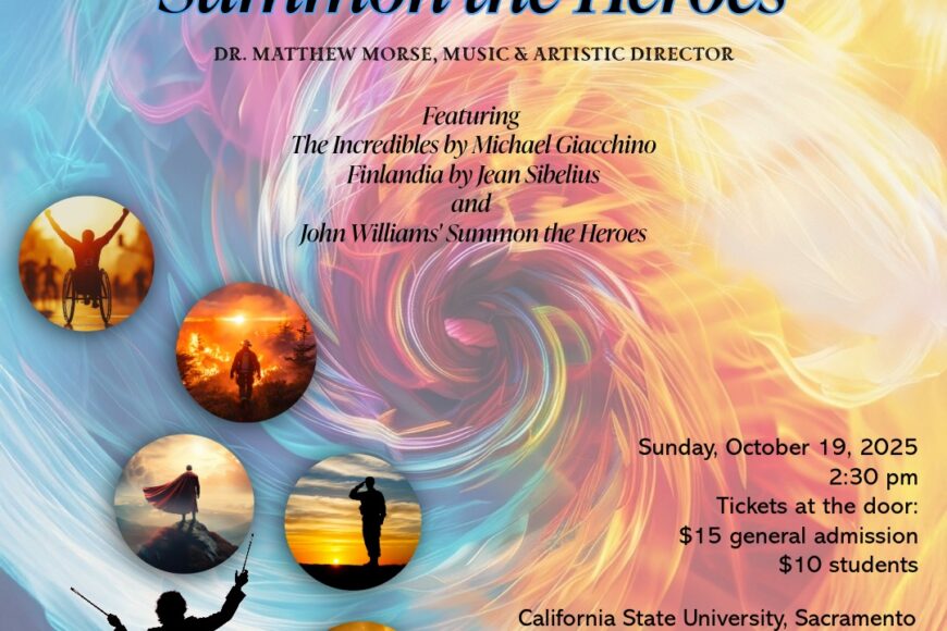 Flyer for October Concert Summon the Heroes